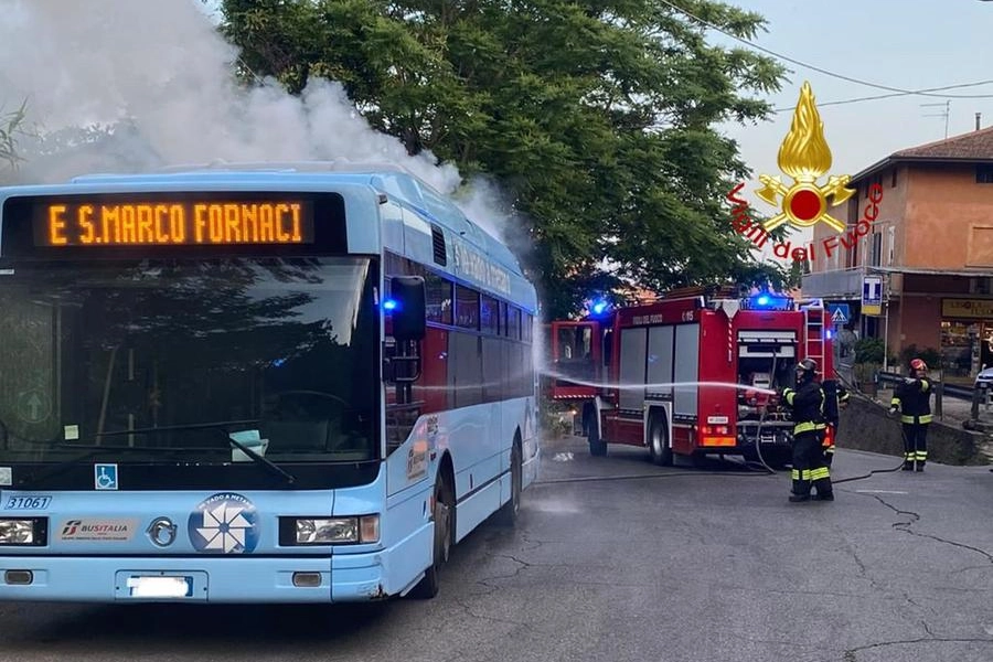 L'intervento dei vigili del fuoco