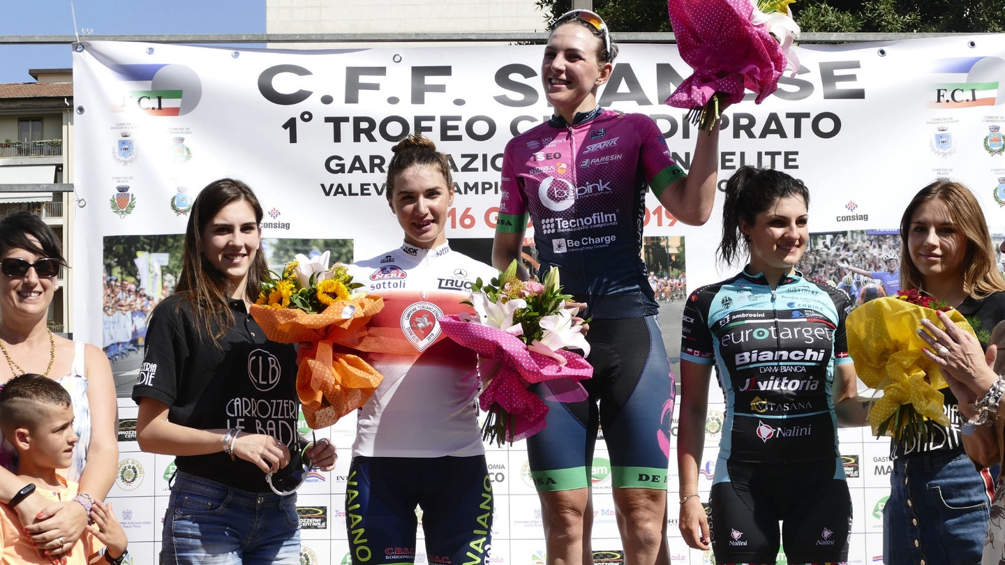 Trofeo città di Prato, gara nazionale donne elite ciclismo. La vincitrice Simona Frapporti