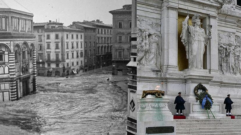 L'alluvione di Firenze e l'Altare della Patria