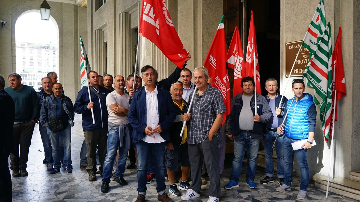 Il presidio dei lavoratori dell'Abc (Frascatore)