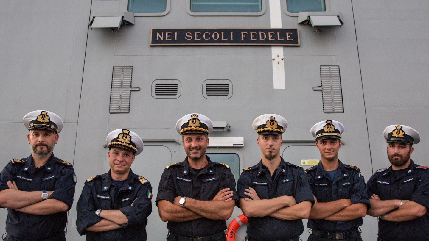 Su nave Carabiniere, da sinistra: Cappanera, Guasconi, Pagnotta, Nieri, Cigno e Bongiorni