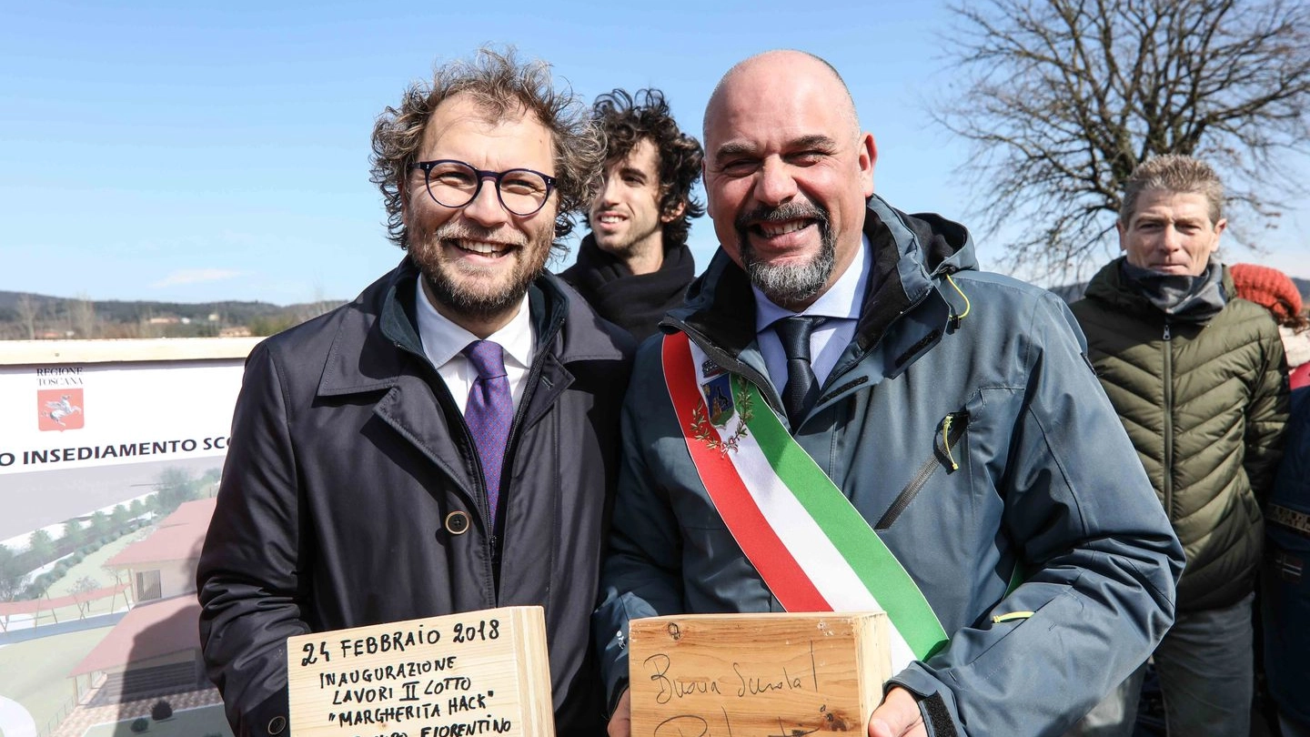 Il ministro Luca Lotti con il sindaco di Montelupo Paolo Masetti (Fotocronache Germogli)