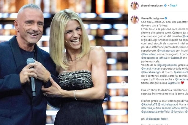 Michelle Hunziker ed Eros Ramazzotti (foto Instagram)