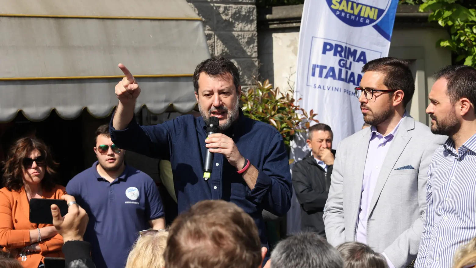 Matteo Salvini a Campi Bisenzio (Foto Germogli)