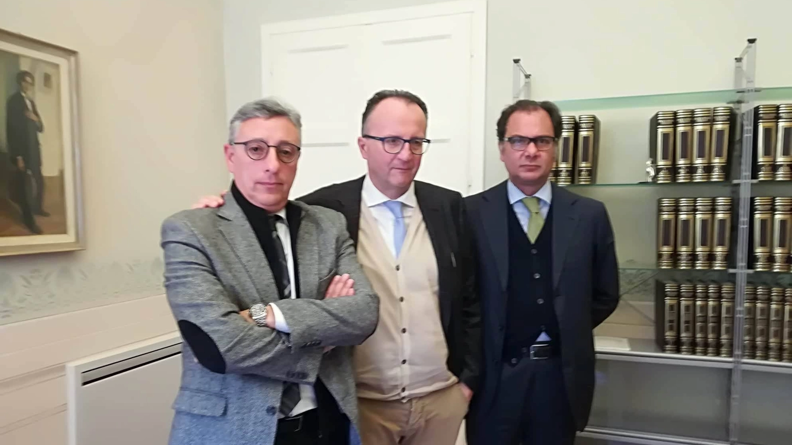 gli avvocati Gaetano Anastasio, Mario Andreucci e il commercialista Riccardo Della Santina
