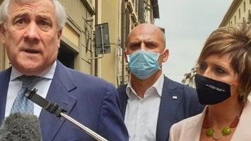 Antonio Tajani, europarlamentare di Forza Italia, e la deputata Erica Mazzetti