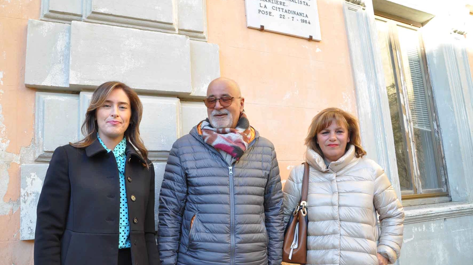 Maria Elena Boschi con Gabriele e Roberta Maestrini
