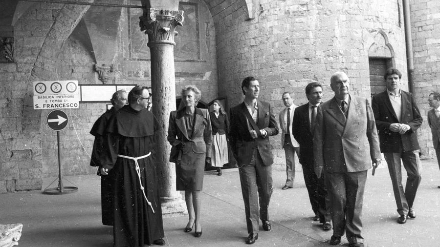 Il principe Carlo in visita ad Assisi nel 1986 (Crocchioni)