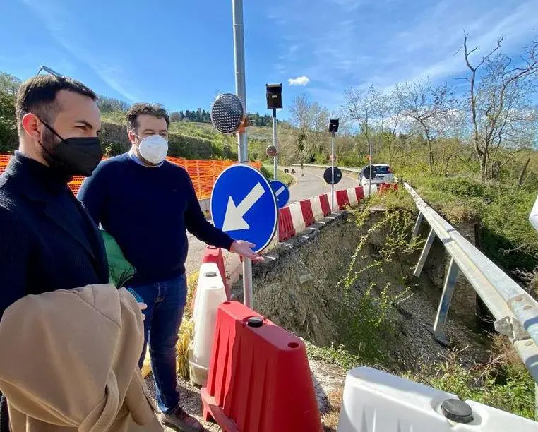 Preoccupa la frana sulla strada provinciale 79