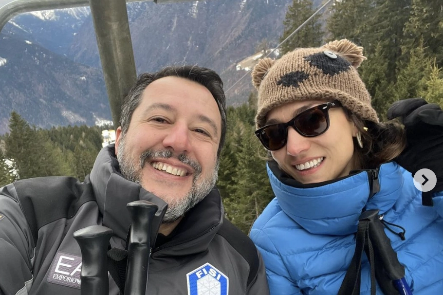 Matteo Salvini e Francesca Verdini