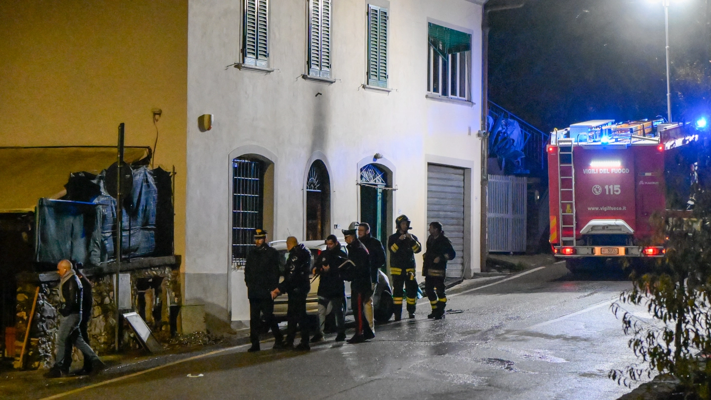 Il terratetto andato a fuoco dove sono morti due anziani coniugi a Osteria Nuova, nel comune di Bagno a Ripoli (Firenze) / Fotocronache Germogli