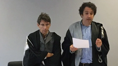 A destra Fabrizio Garofalo che ha emesso alla Spezia la condanna a un anno di reclusione 
