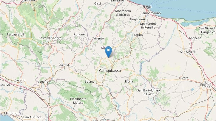 Terremoto in Molise: la mappa con l'epicentro