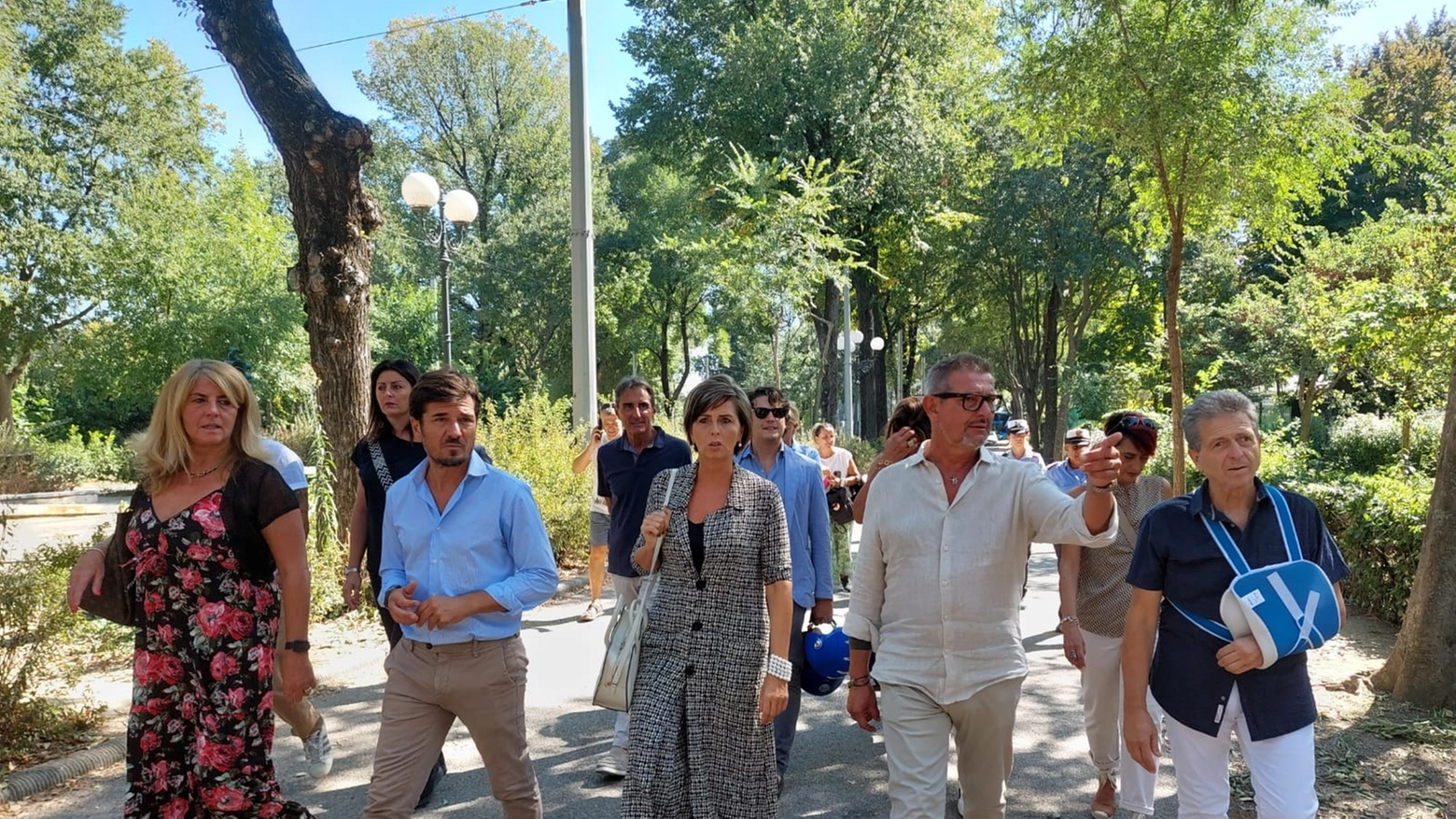 I vertici Fi stamani al parco delle Cascine I vertici Fi stamani al parco delle Cascine