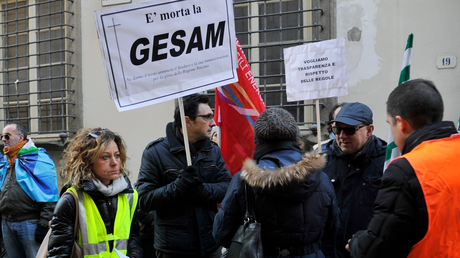 Lavoratori Gesam in sciopero (foto Alcide)
