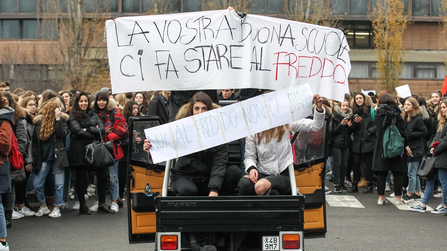 Una protesta degli studenti