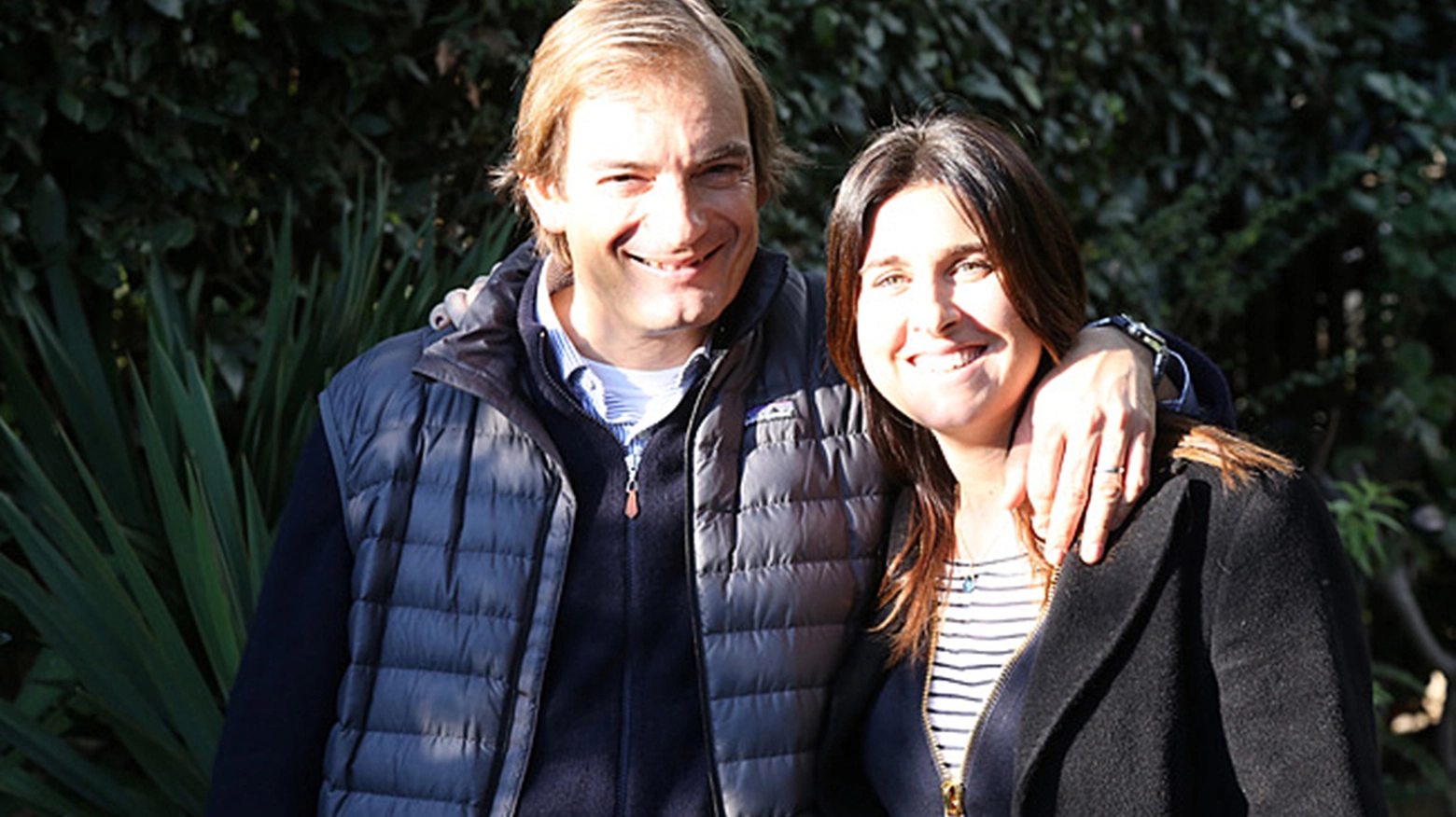 Matteo Cagnoni con la moglie Giulia Ballestri in un'immagine felice