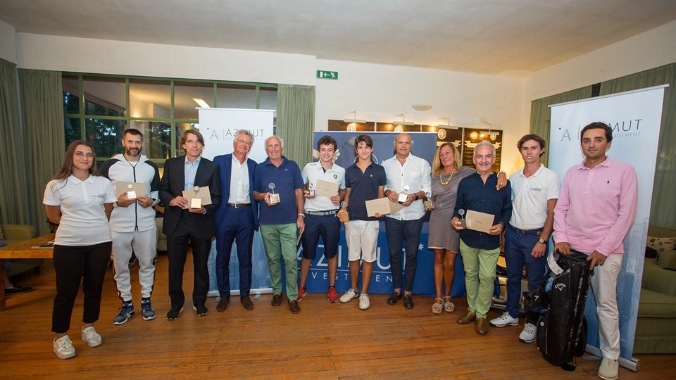 I golfisti premiati dell'Azimut Invitational all'Ugolino