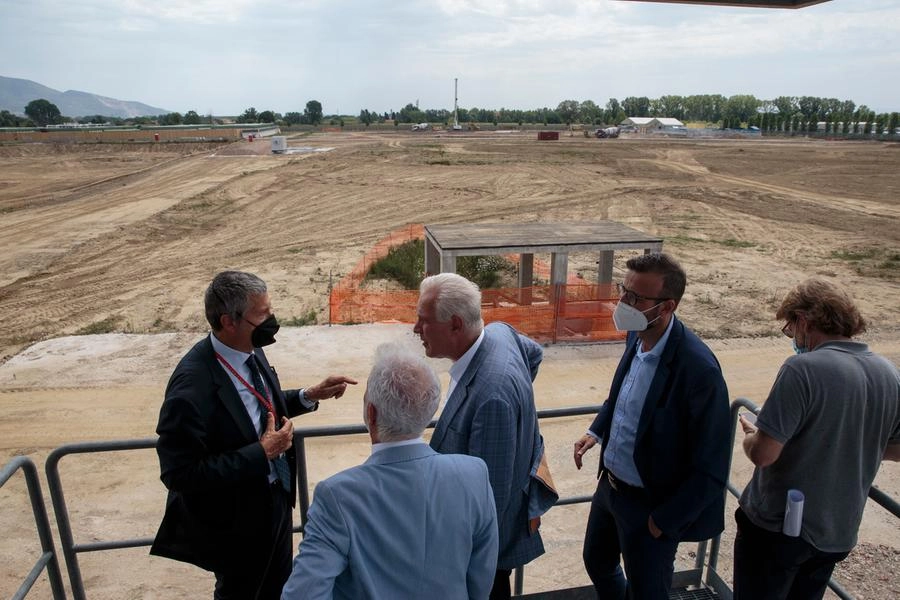 L'inaugurazione dei lavori (foto Enrico Mattia Del Punta)