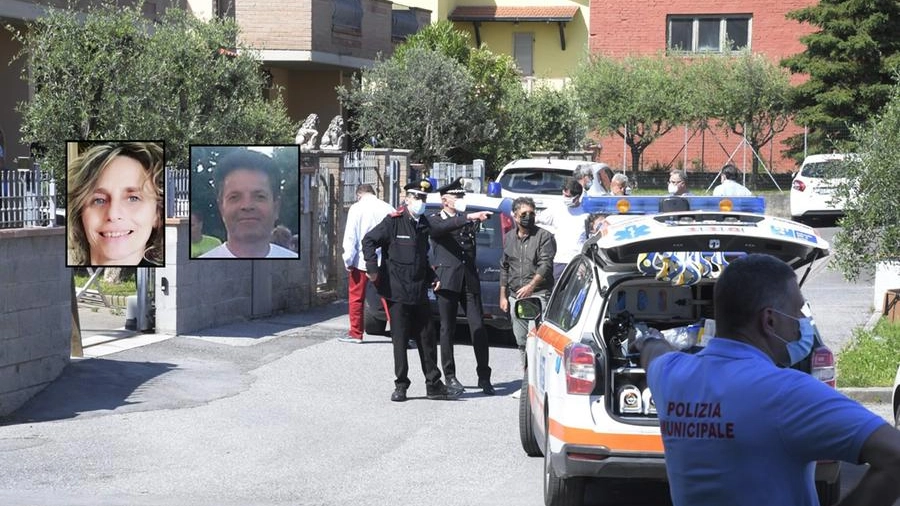 Il luogo del delitto (foto Alcide); nei riquadri Maria Carmina e Luigi Fontana