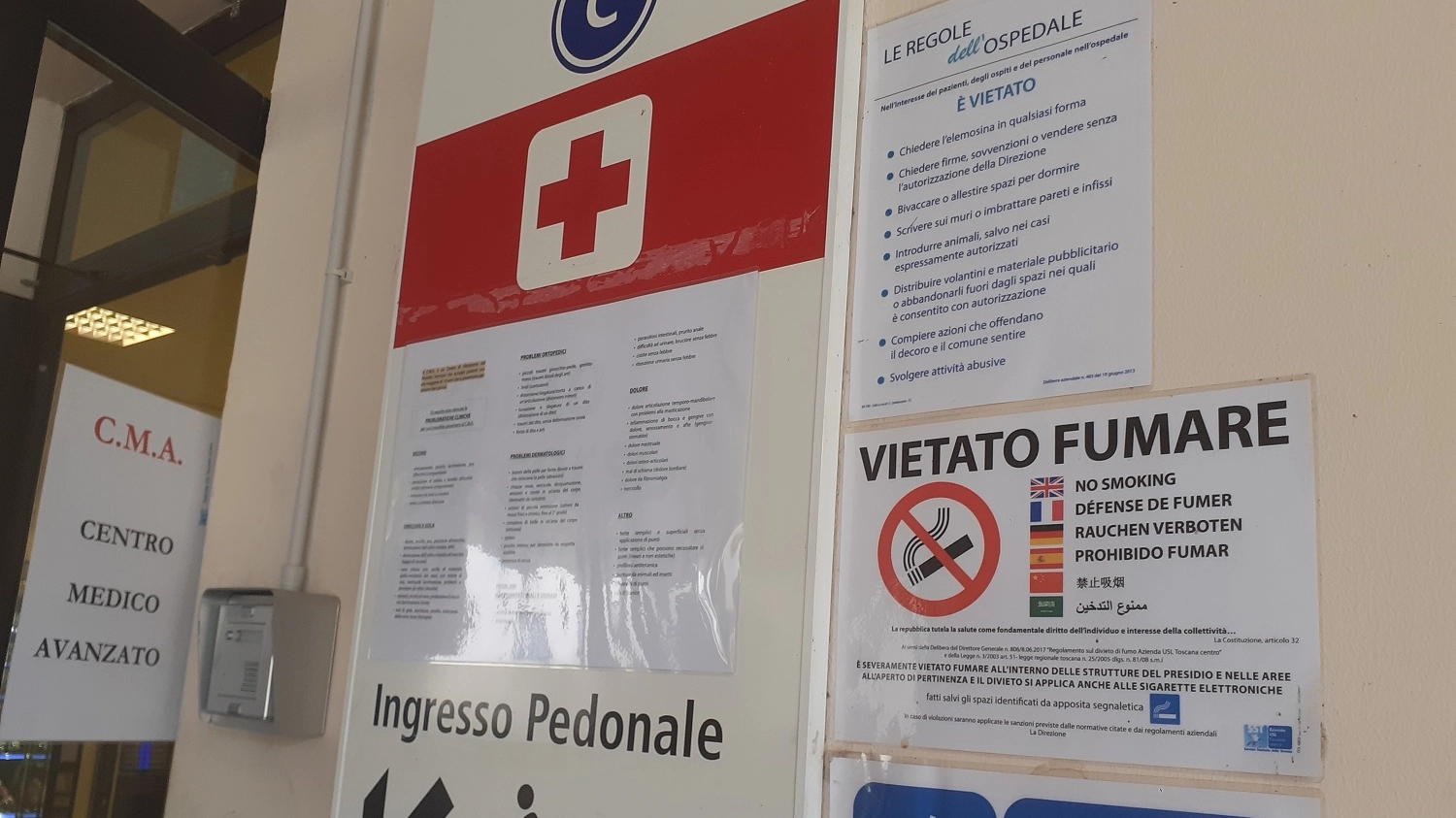 L'ingresso del Centro medico avanzato del Serristori di Figline