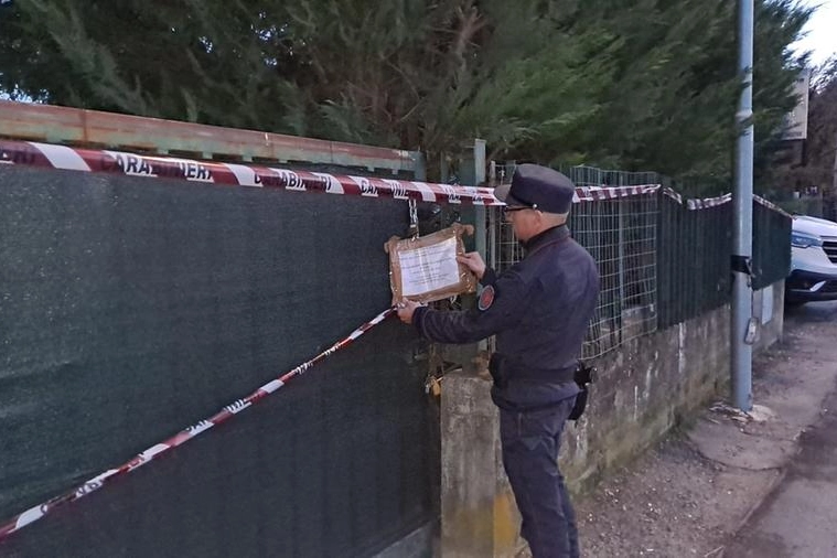 I carabinieri hanno sequestrato l'area di 1400 mq
