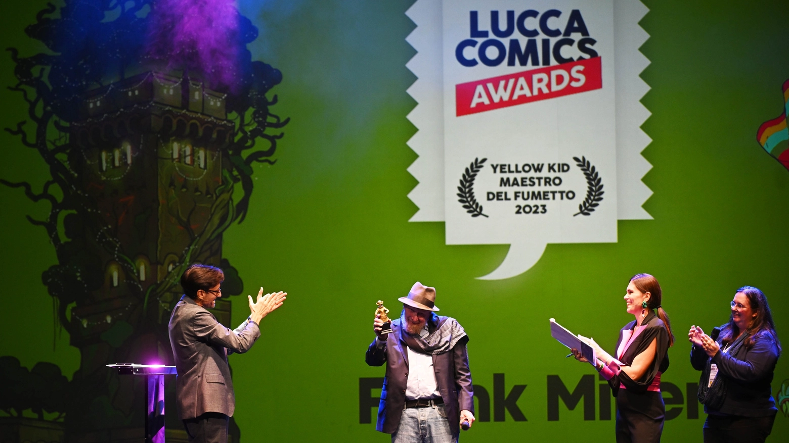 La premiazione di Frank Miller (Foto Alcide)
