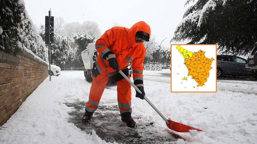 Allerta arancione per neve