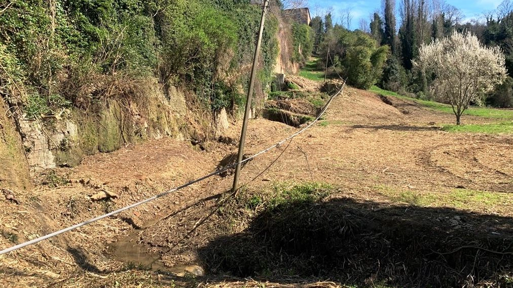 Manutenzione ordinaria  sul fosso Val Montone  Rimossa la vegetazione