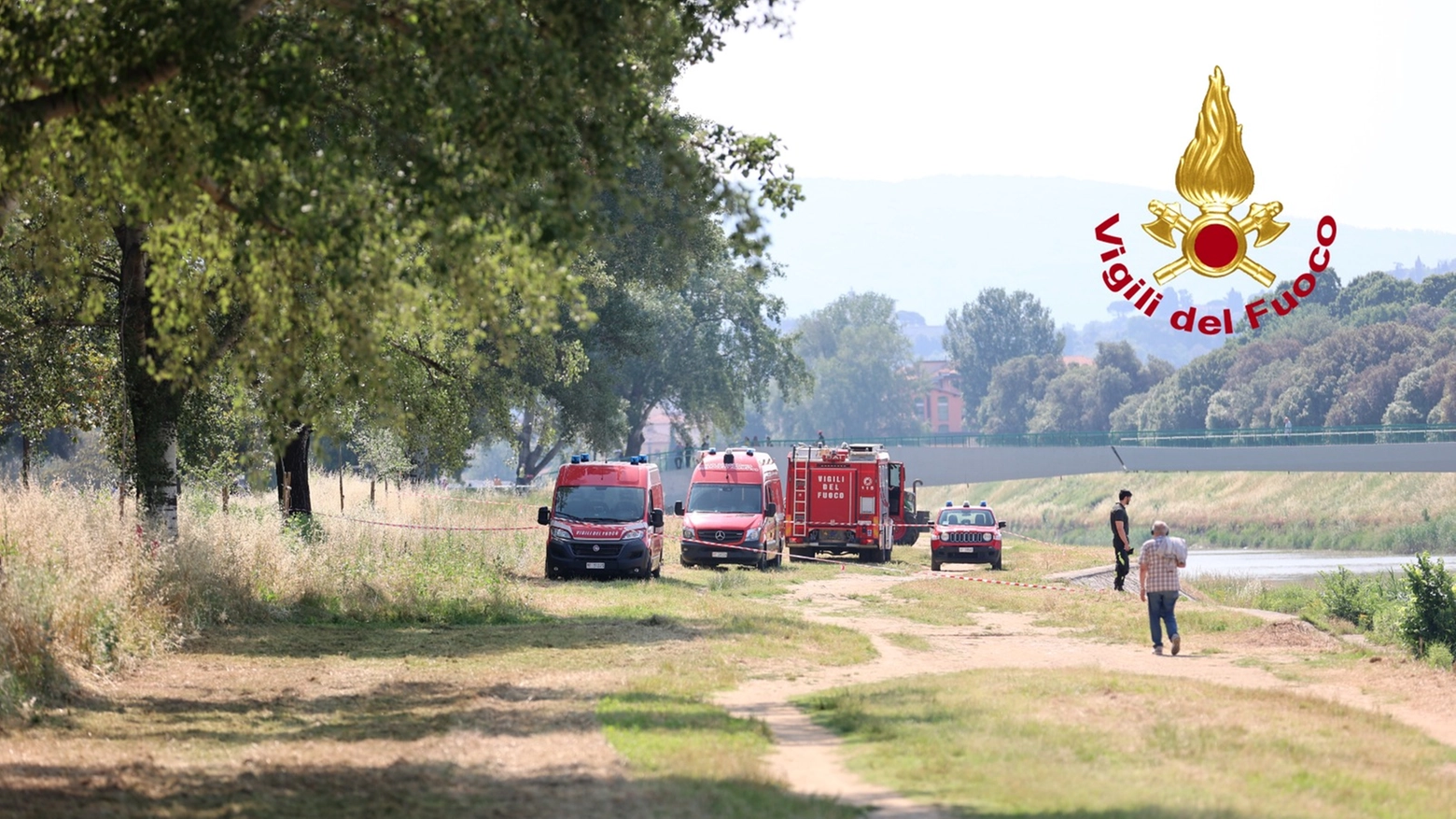 Le ricerche della persona scomparsa proseguono alle Cascine Le ricerche della persona scomparsa proseguono alle Cascine