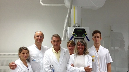 I medici e gli infermieri della radiologia dell'ospedale di Pescia