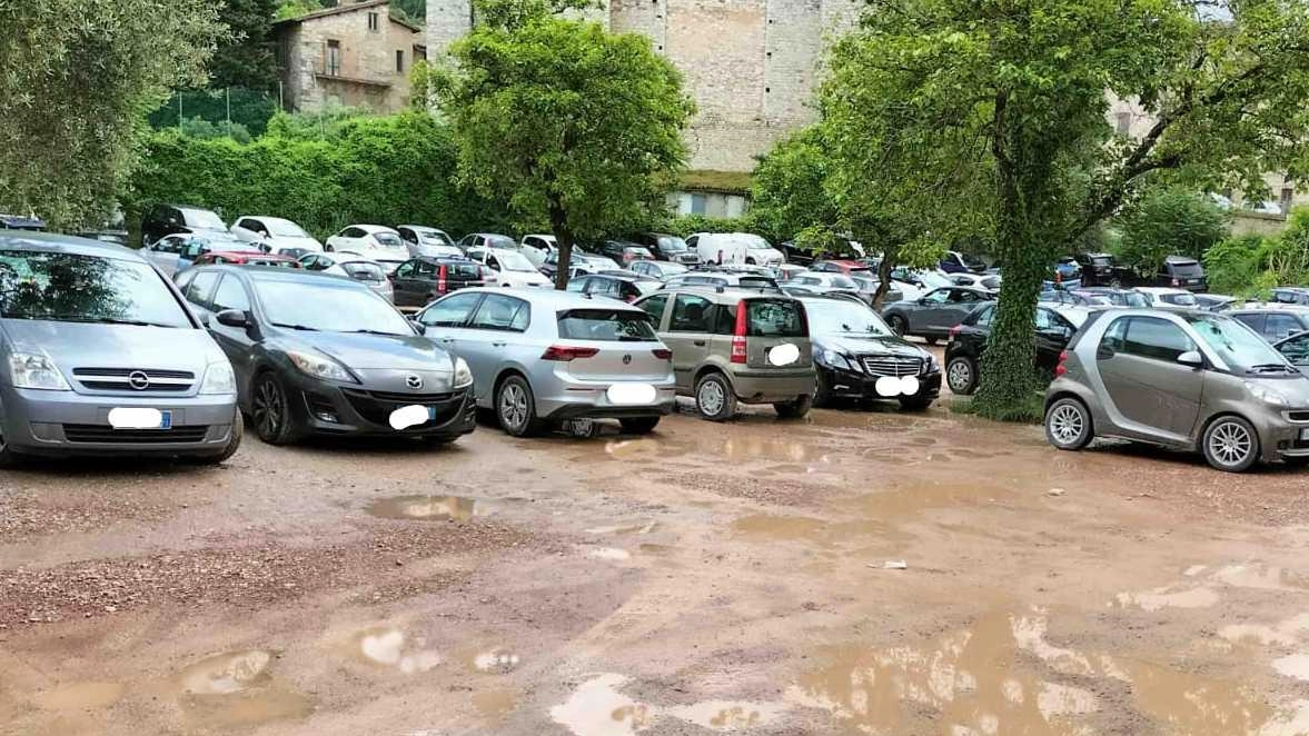 La palude nel parcheggio  Un pantano impraticabile  nell’area dell’ex Seminario