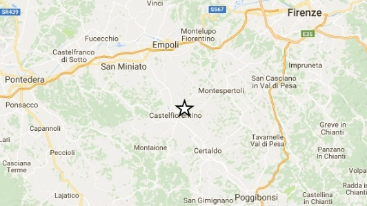Terremoto con epicentro a Castelfiorentino