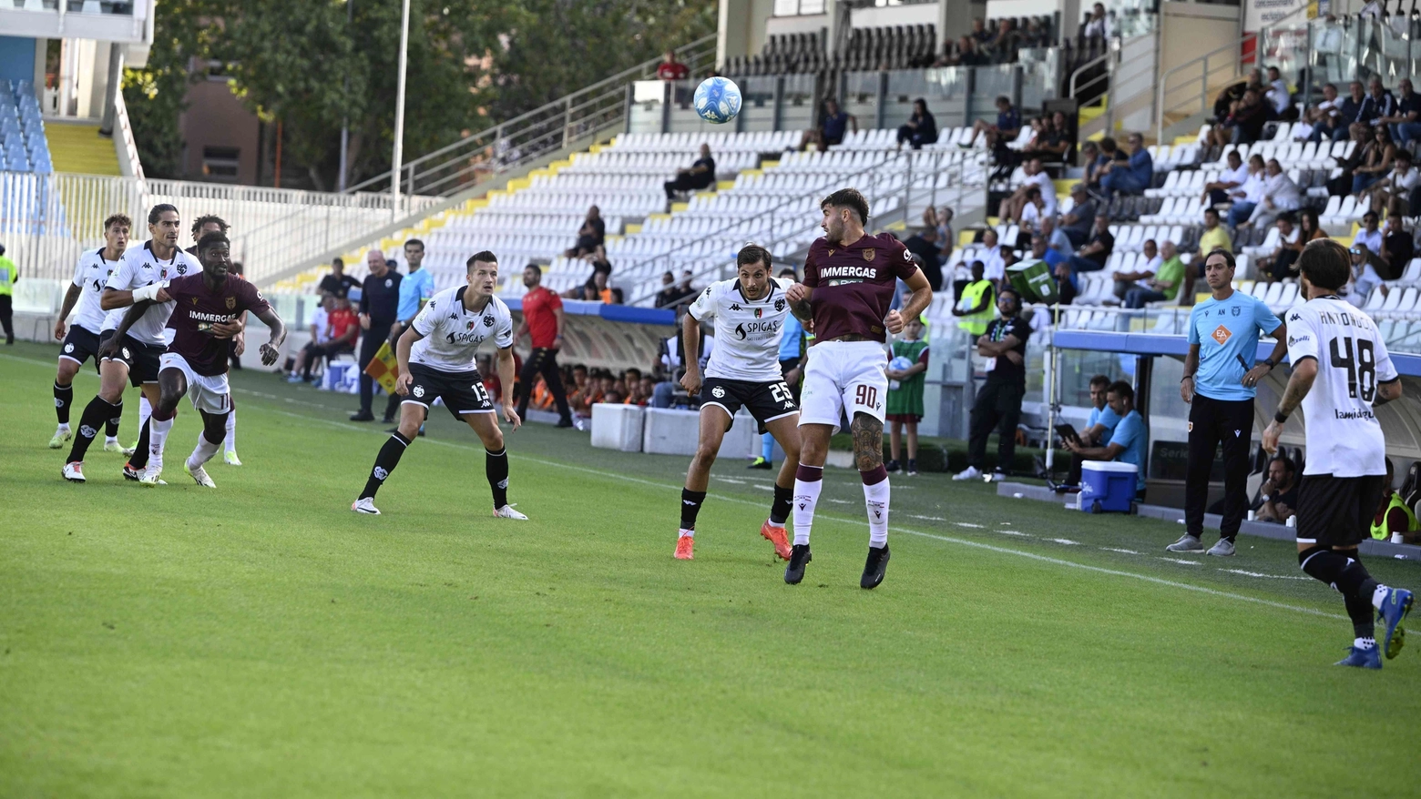 Spezia-Reggiana, un momento della partita