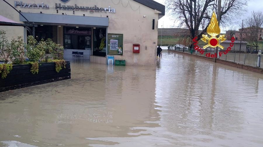 Strade allagate a Monteroni d'Arbia