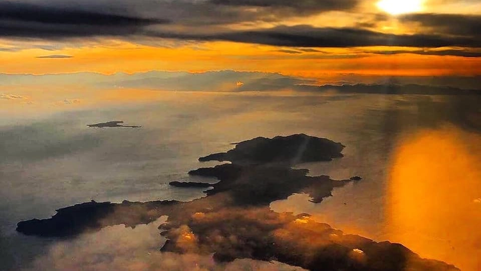 L'Isola d'Elba vista dall'aereo