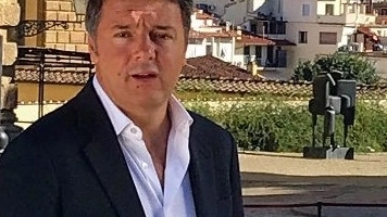 Matteo Renzi durante le riprese del docufilm su Firenze