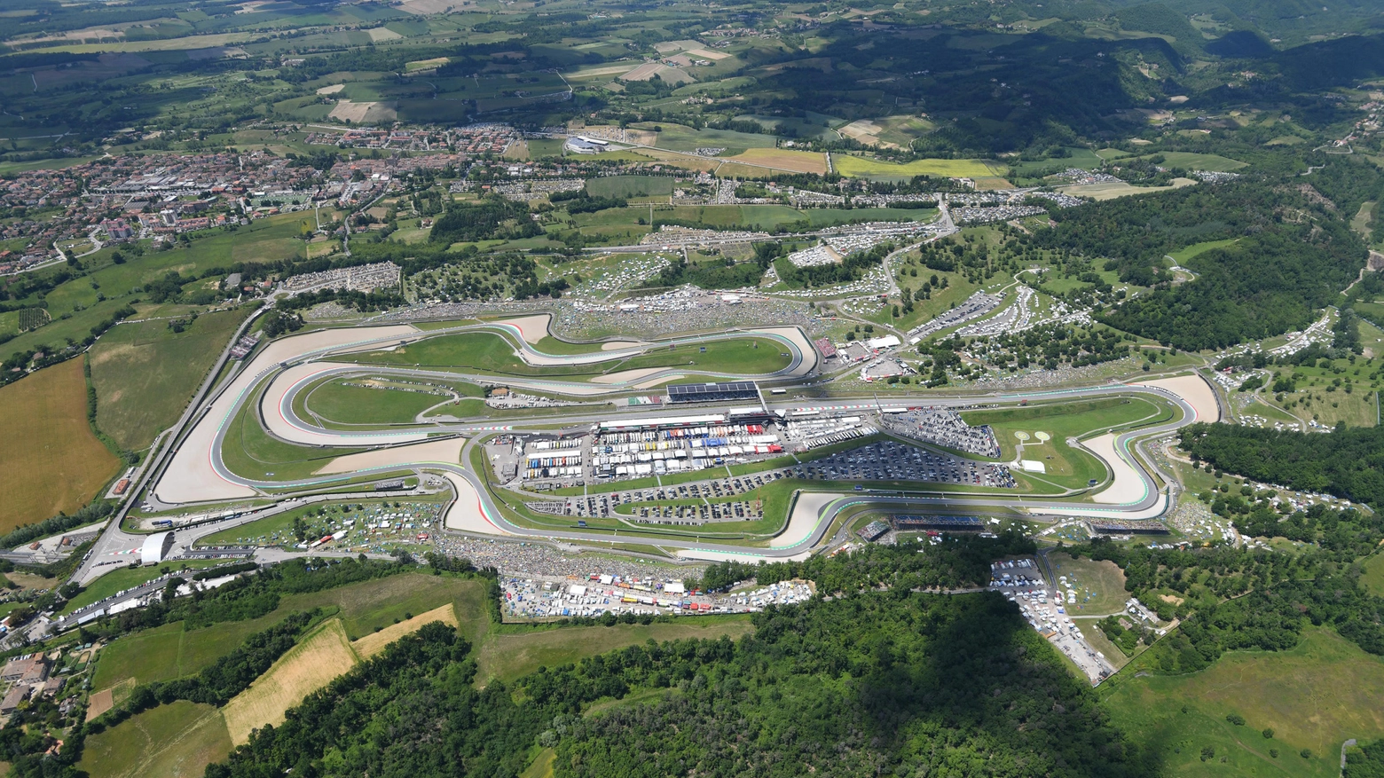 L'autodromo del circuito del Mugello, a Scarperia (Firenze) 