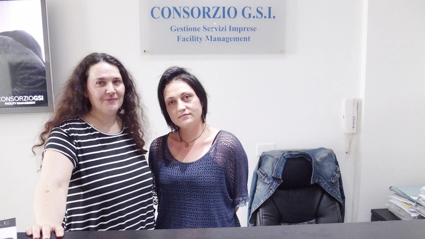  Amalia Angelini (a sinistra) lavora per il Consorzio Gsi con sede nel viale Montegrappa 