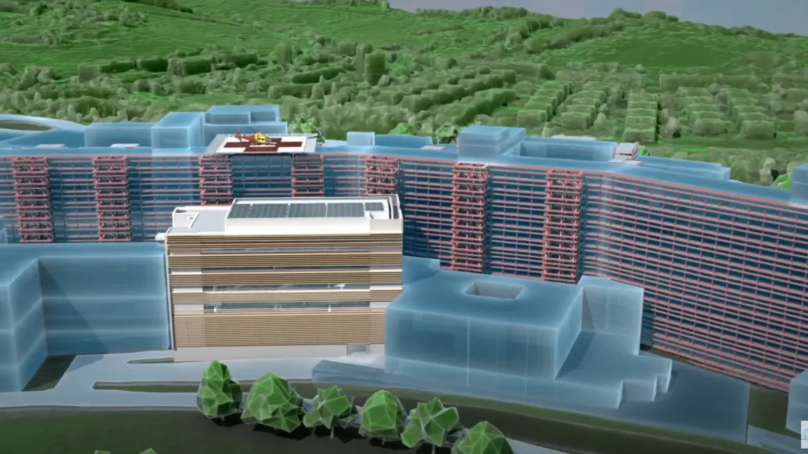 Il rendering delle Scotte: l'ospedale cambierà Il rendering delle Scotte: l'ospedale cambierà