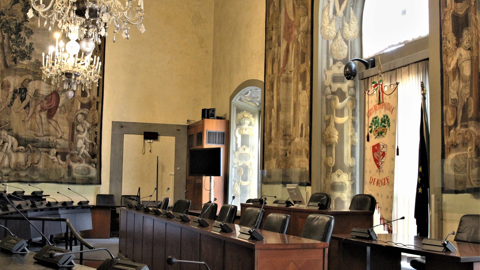 L'aula consiliare della Metrocittà (foto di Antonello Serino, Ufficio Stampa - Red. Met)