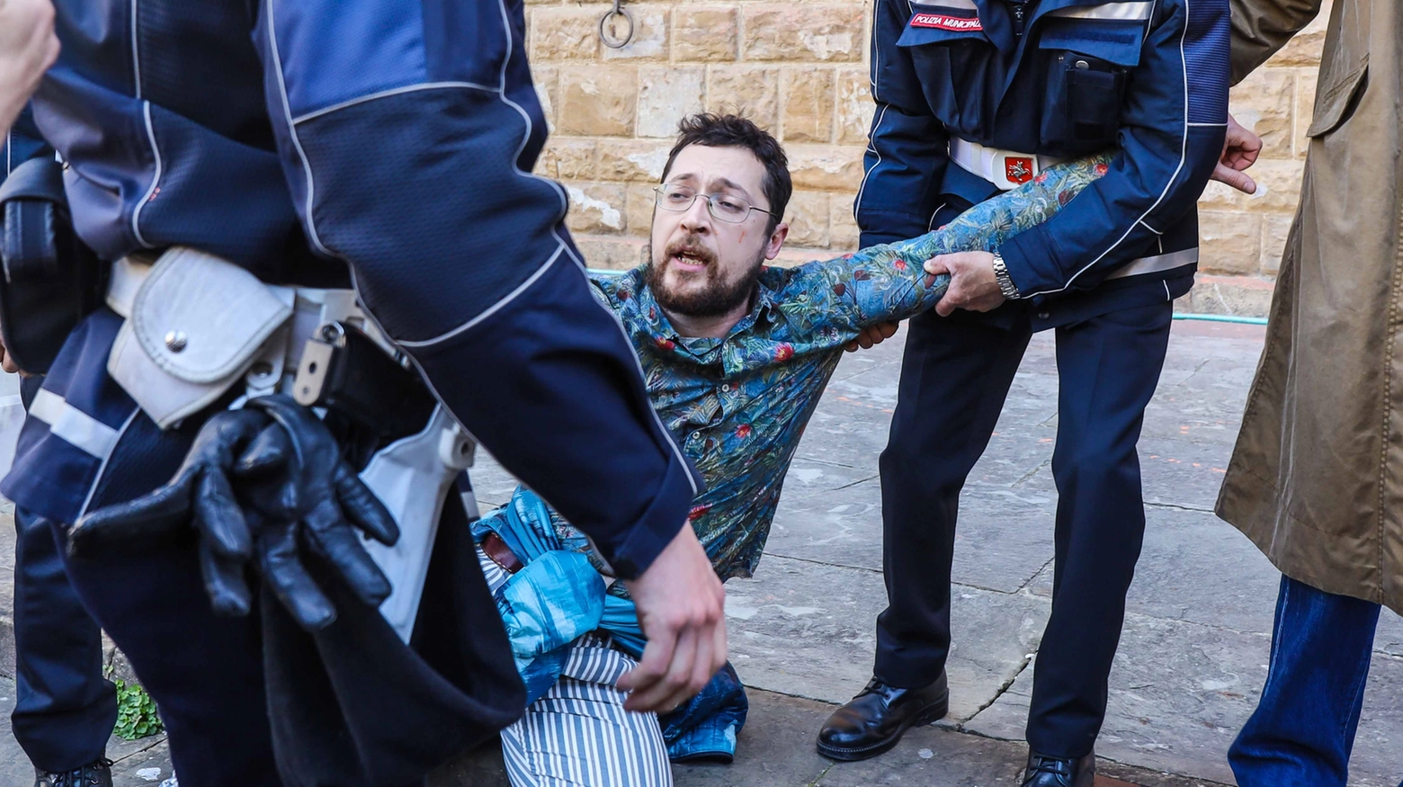 Giordano Stefano Cavini Casalini, 32 anni, l'attivista bloccato (New Press Photo)