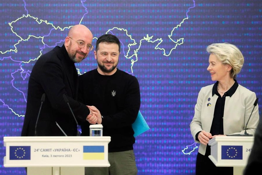 Charles Michel, Volodymyr Zelensky, Ursula von der Leyen