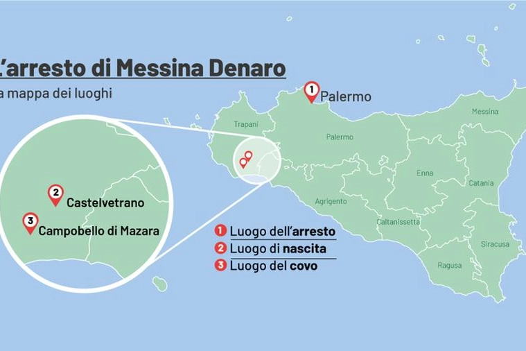 Messina Denaro si nascondeva in una casa a Campobello, vicino al suo paese