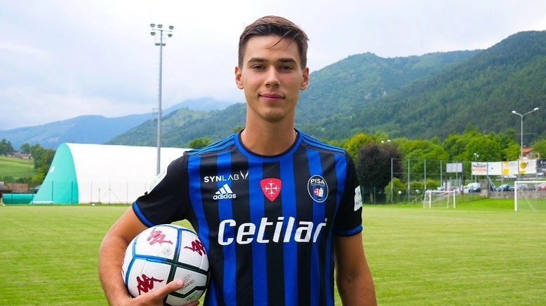 Il calciatore del Pisa Pietro Beruatto