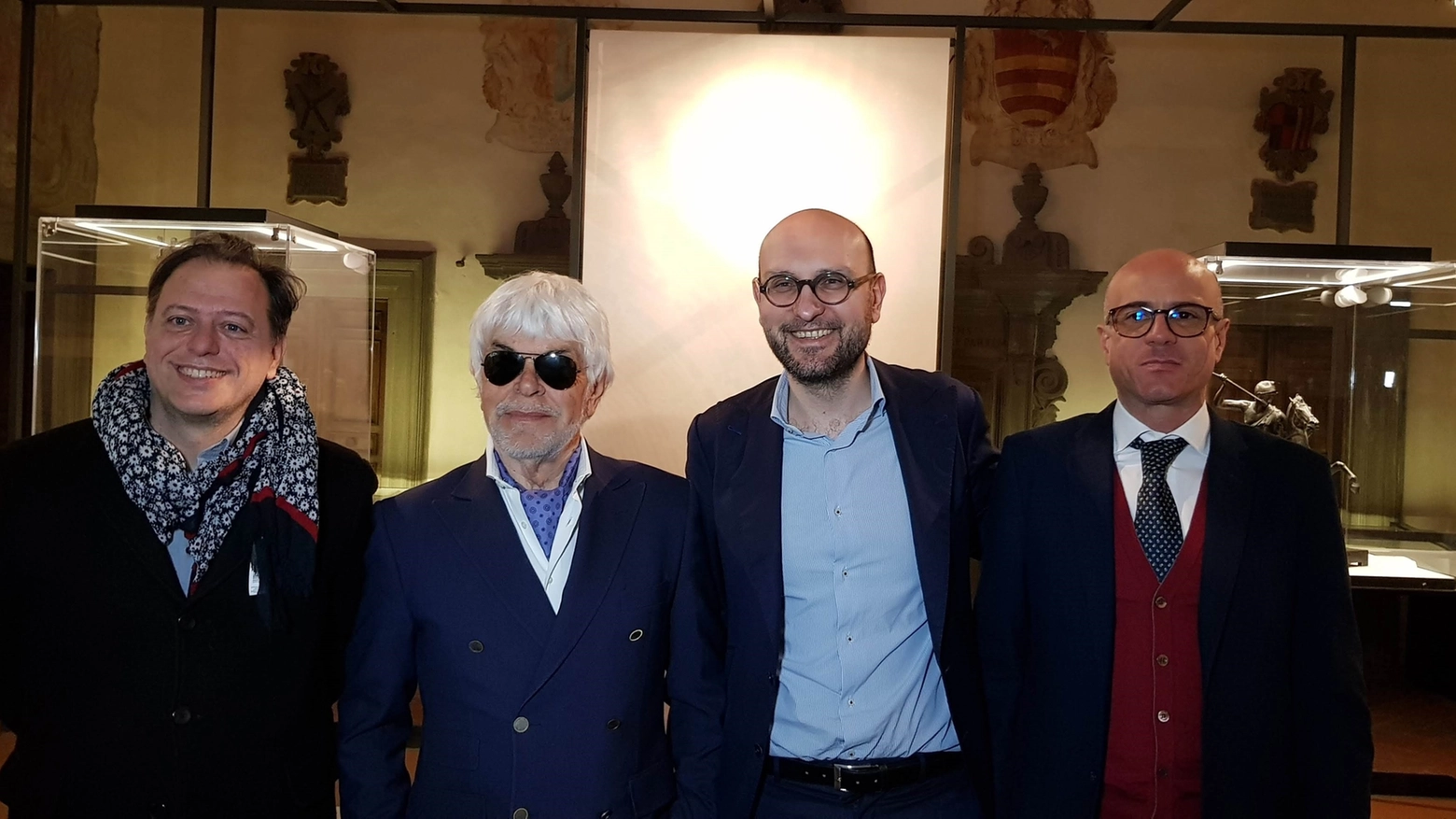 Un momento dell'Inaugurazione della mostra con Giulierini, Manfredi, Ricci e Sirano