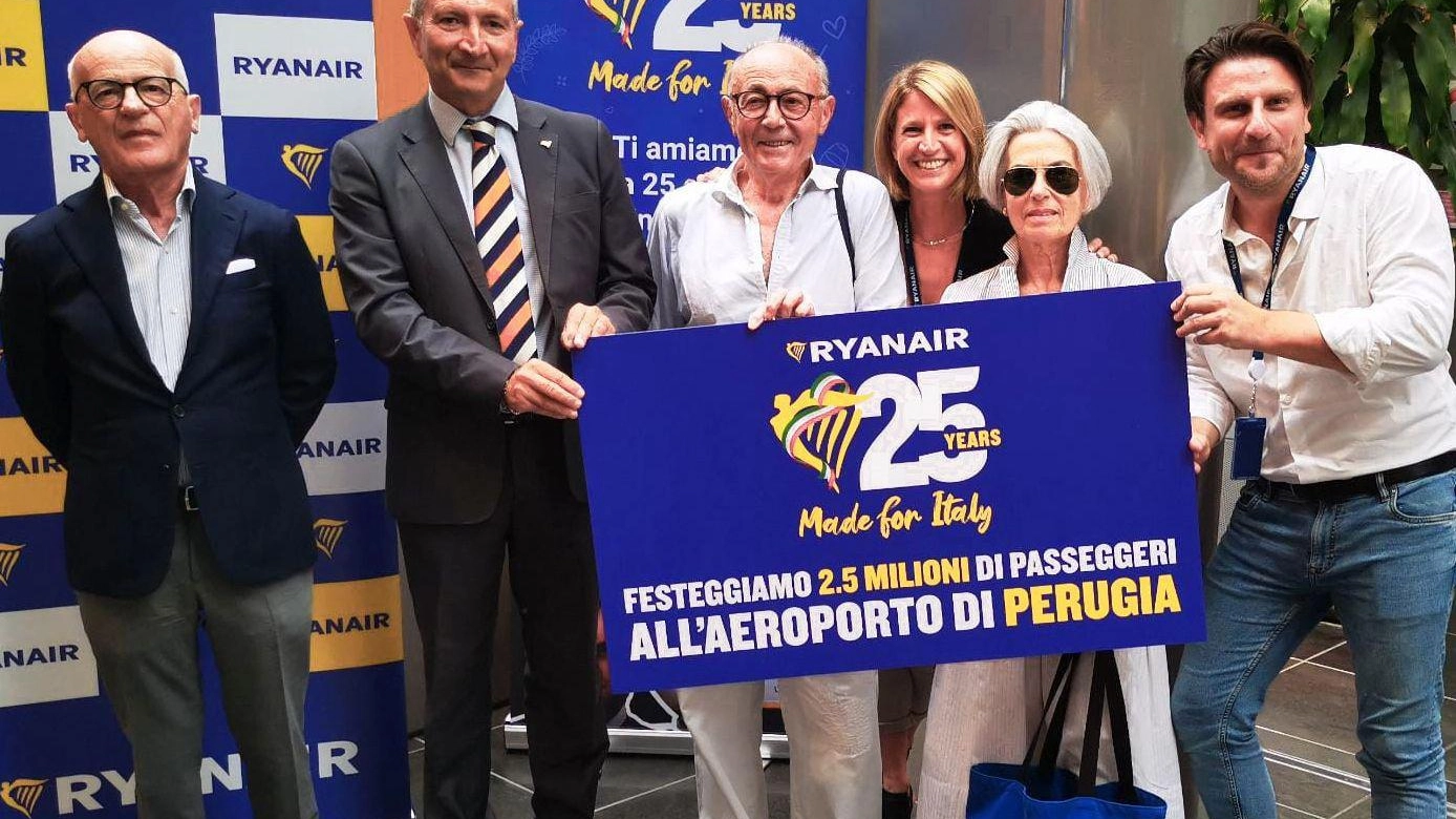 I 25 anni di Ryanair "Legame con l’Umbria  Transitati 2,5 milioni di passeggeri"