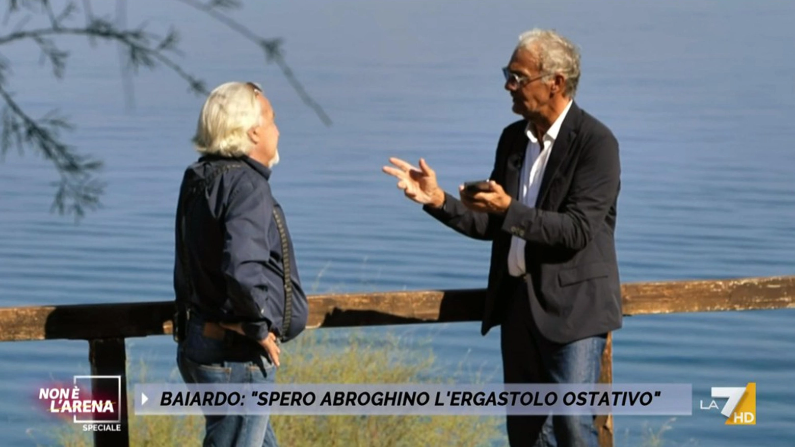 Massimo Giletti con Salvatore Baiardo