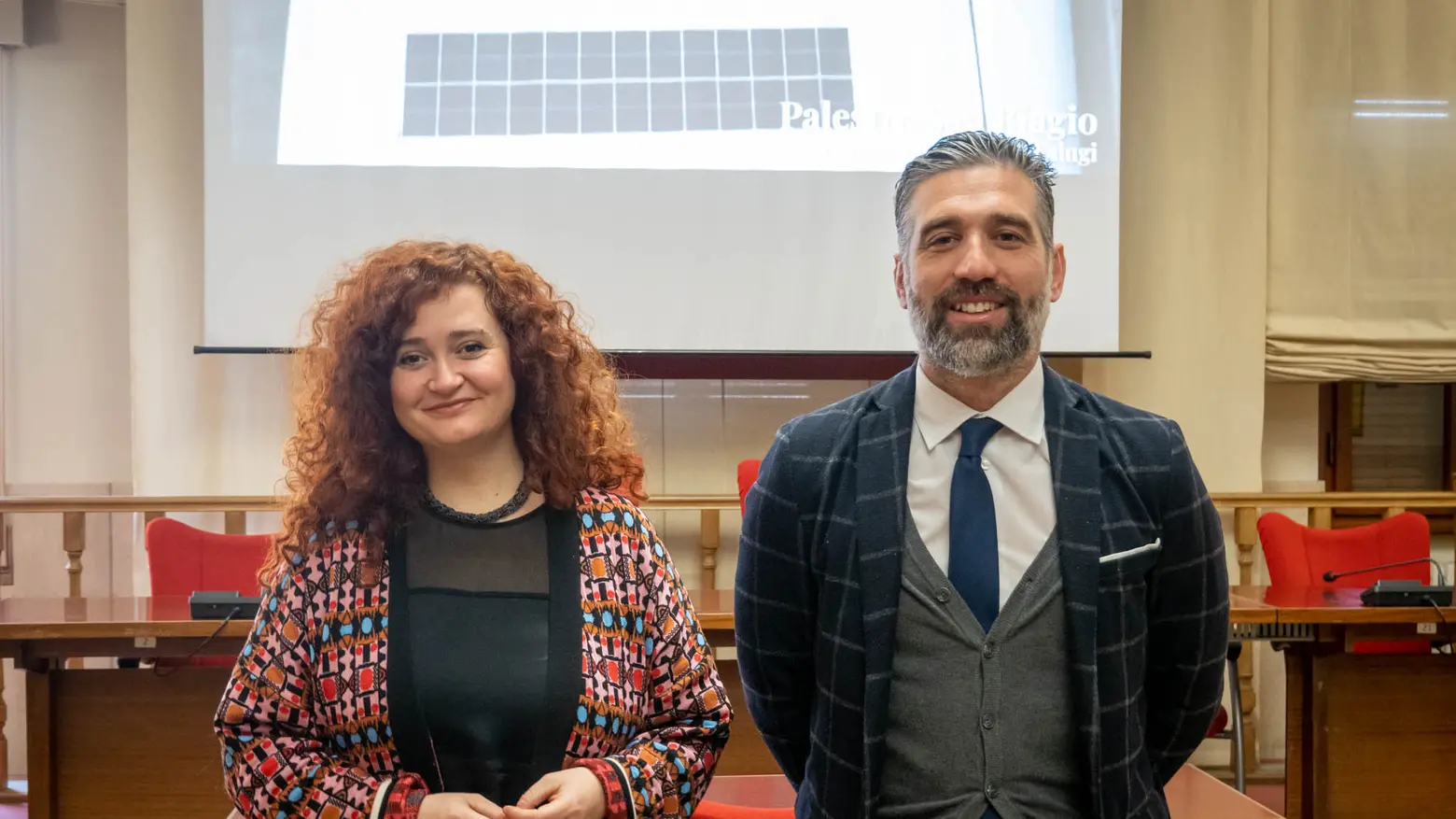 La sindaca Giulia Mugnai con l'ormai ex vice Enrico Buoncompagni La sindaca Giulia Mugnai con l'ormai ex vice Enrico Buoncompagni