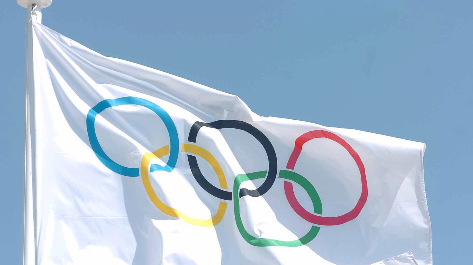 Bandiera con il simbolo delle Olimpiadi